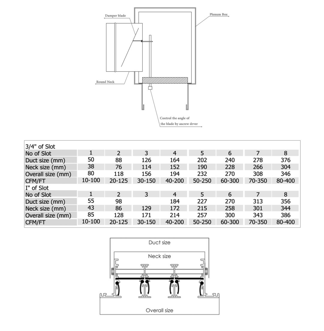 Linear Slot Ceiling Diffuser | Egy Air
